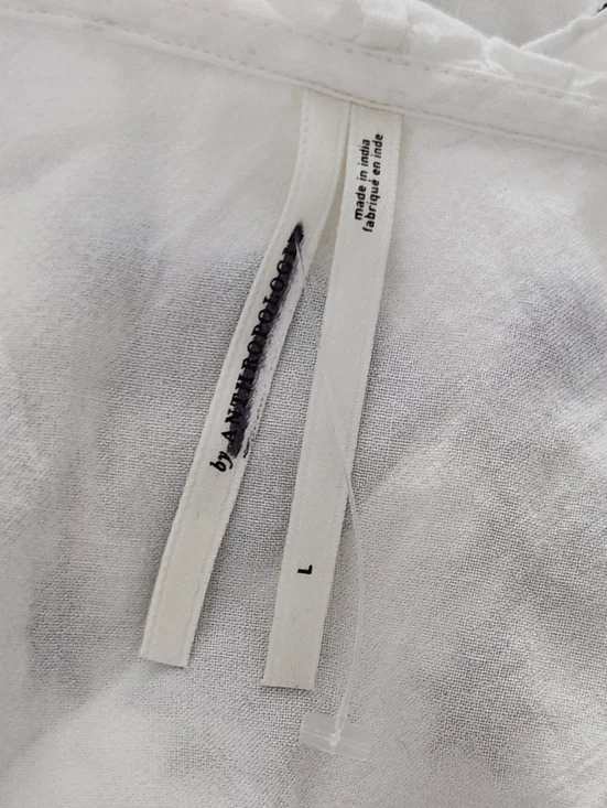 Anthropologie Mini Dress Embroidered Ruffled Vacay Preppy Boho - Picture 9 of 9